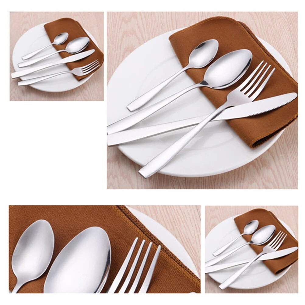 unbranded24 Pcs Stainless Flatware Steel Dish Drying Rack Countertop Cutlery Holder – Convenient Multi-Piece Set with a Practical Everyday Design