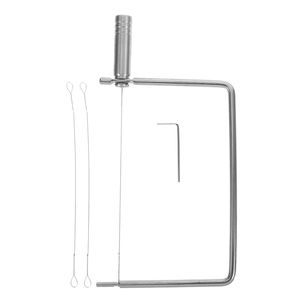 unbranded Stainless Steel Cheese Slicer with Wire Multipurpose Cheese Cutter for Slices Handheld Cheese Slicer for Butters and Cheese Blocks Kitchen Tool – Durable Stainless Steel Construction with a Practical Everyday Design