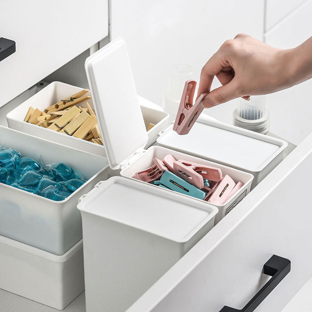 6 pcsHome Use Storage Box Lid Washing Powder Box Storage Box Practical Container – Practical Home Organization with a Practical Everyday Design