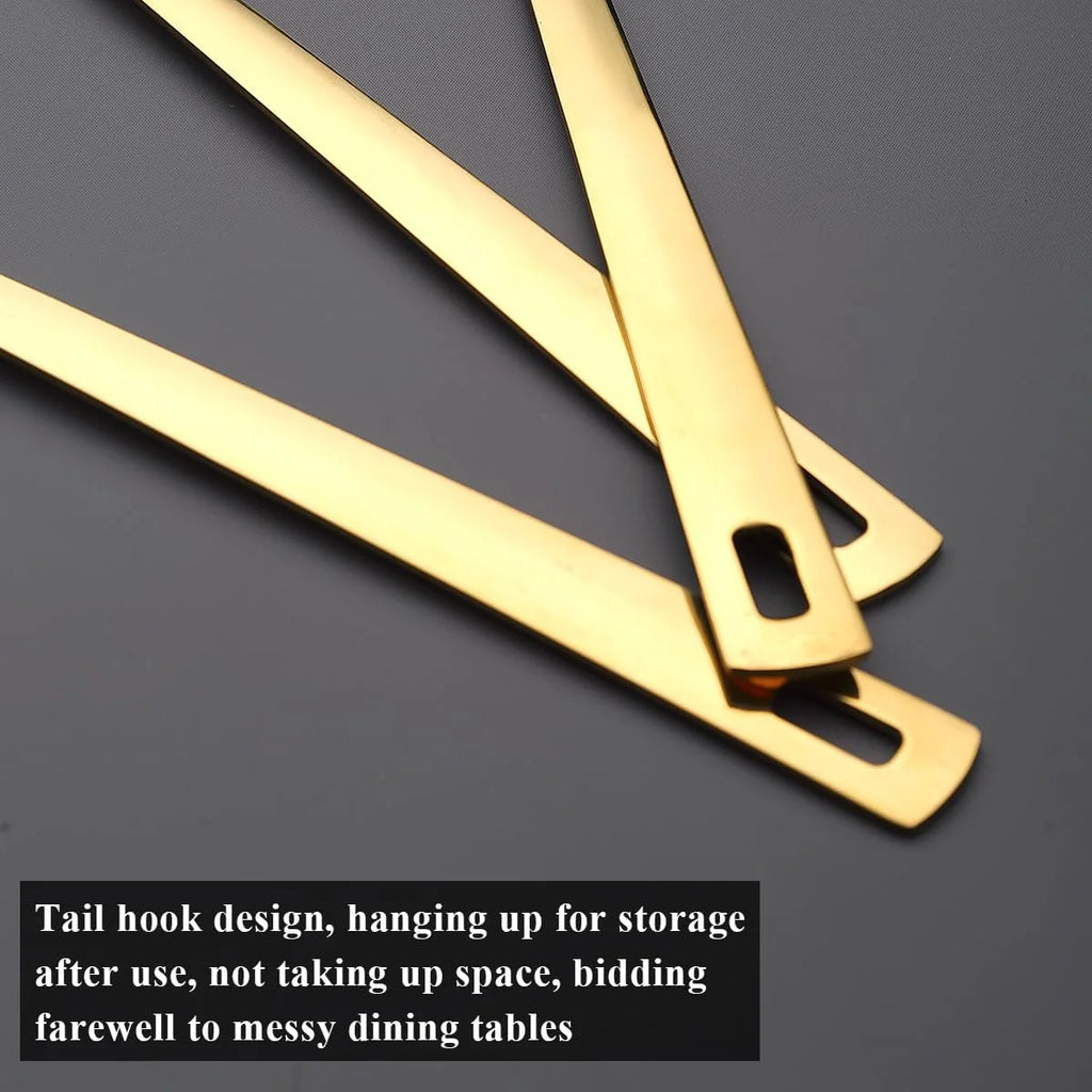 Gold Kitchen Utensils Set 6pcs Titanium Plating Stainless Steel Cooking Utensils Set Heavy Duty Kitchen Tools Spatulas Set Home Essentials Kitchen Gadgets Accessories – Durable Stainless Steel Construction with a Practical Everyday Design