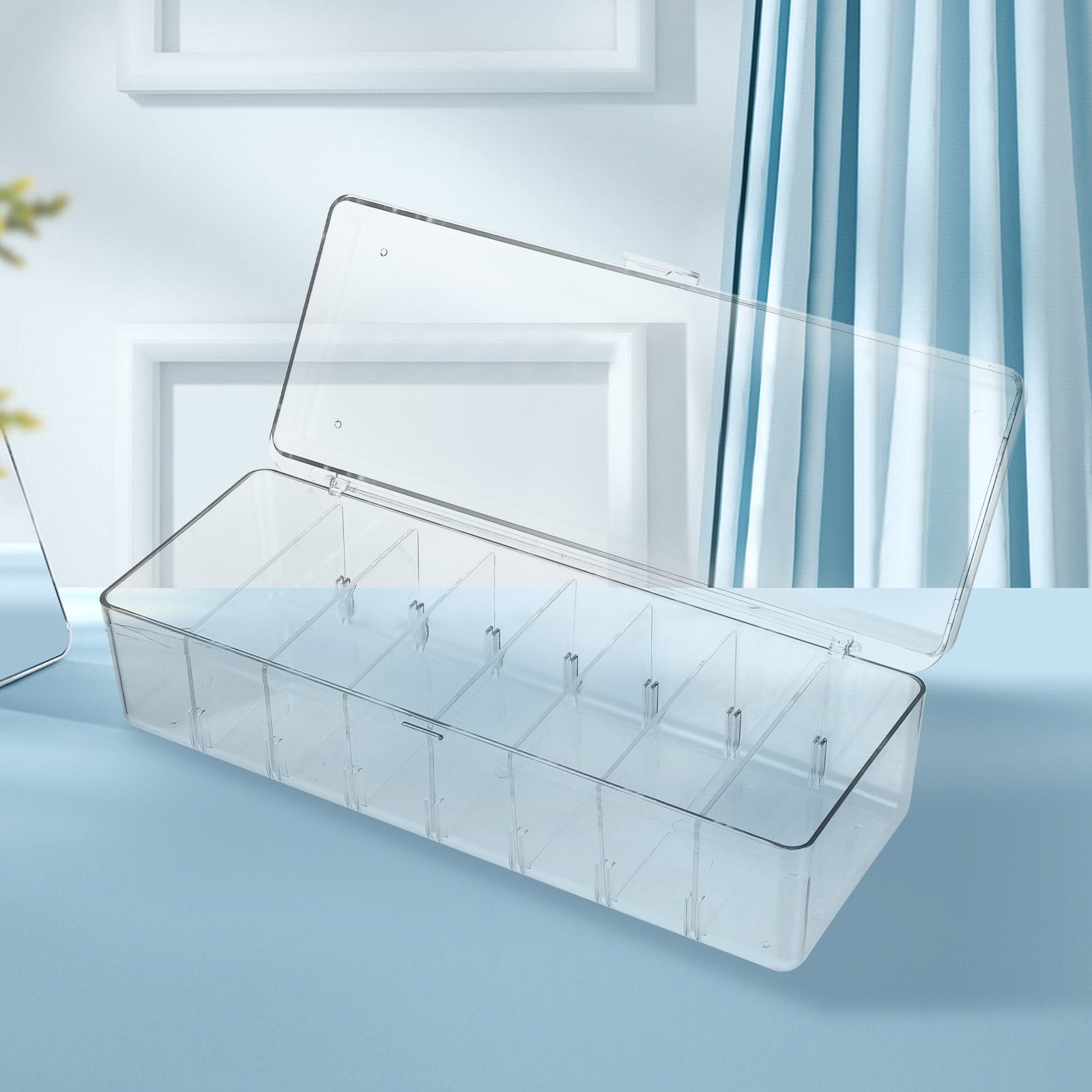 Card Game Business Cards Card Storage Box Travel 26X10X7.5CM Transparent – Clear-View Organization with a Practical Everyday Design