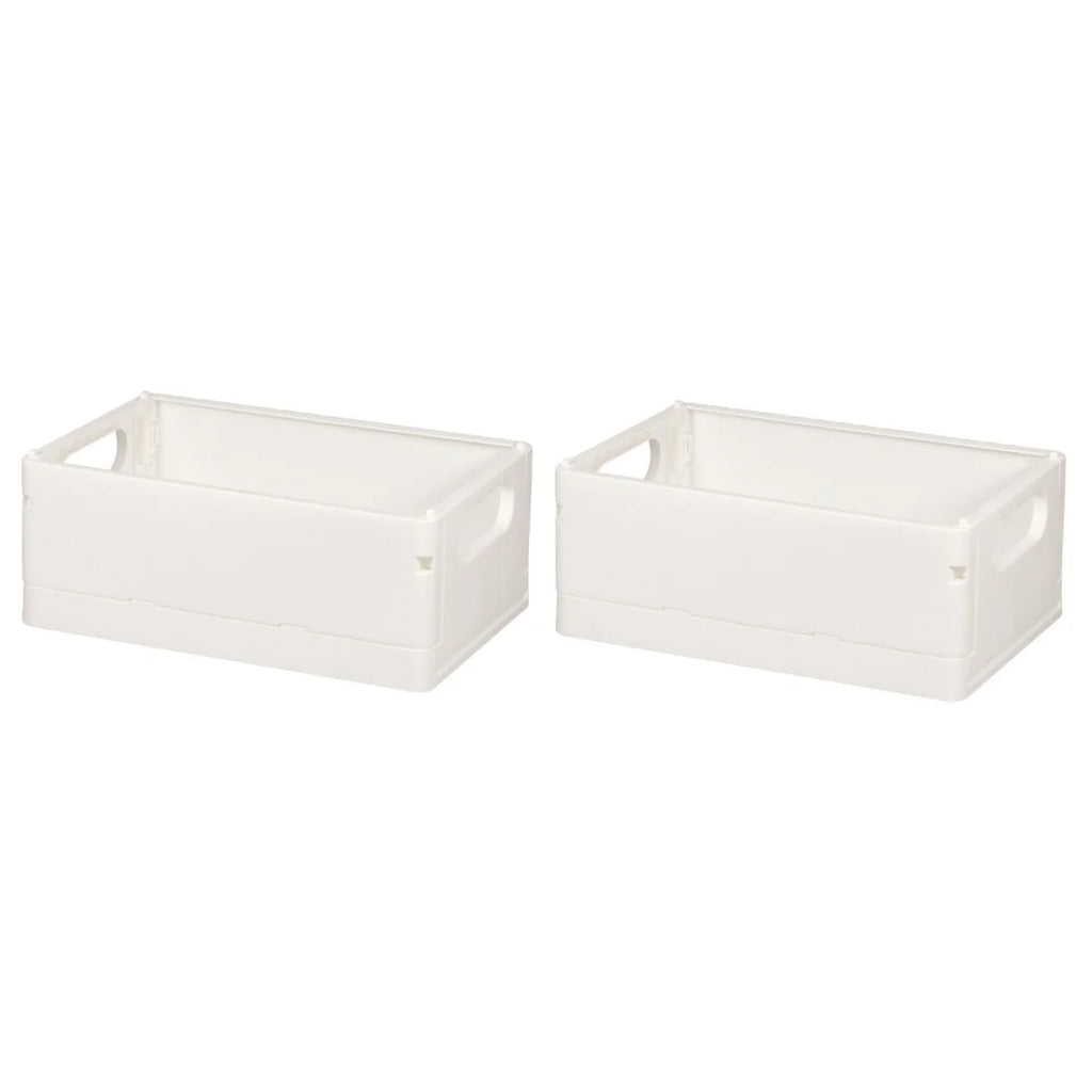 2pcs Household Storage Box Storage Organizer Box Foldable Box Plastic Desktop Makeup Storage Case – Foldable Space-Saving Design with a Practical Everyday Design
