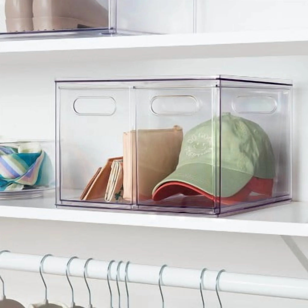 All Purpose 2 Drawer Storage ClearAcrylic Utility Bins,1352 Volume,H 12.6D 12.2 – Practical Home Organization with a Practical Everyday Design