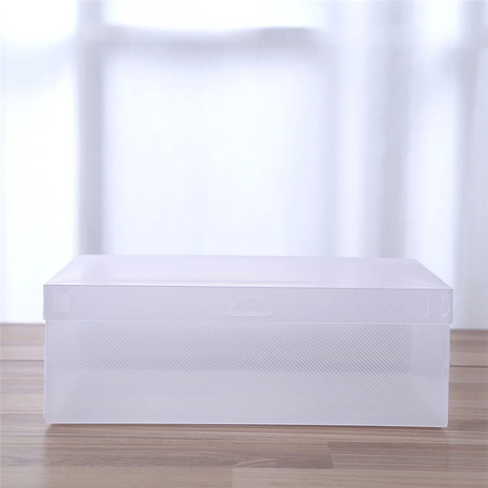 12 PCS Shoes Boxes Transparent Shoes Cases Plastic Storage Box Shoes Container for Home Shop 28x18x10cm – Clear-View Organization with a Practical Everyday Design