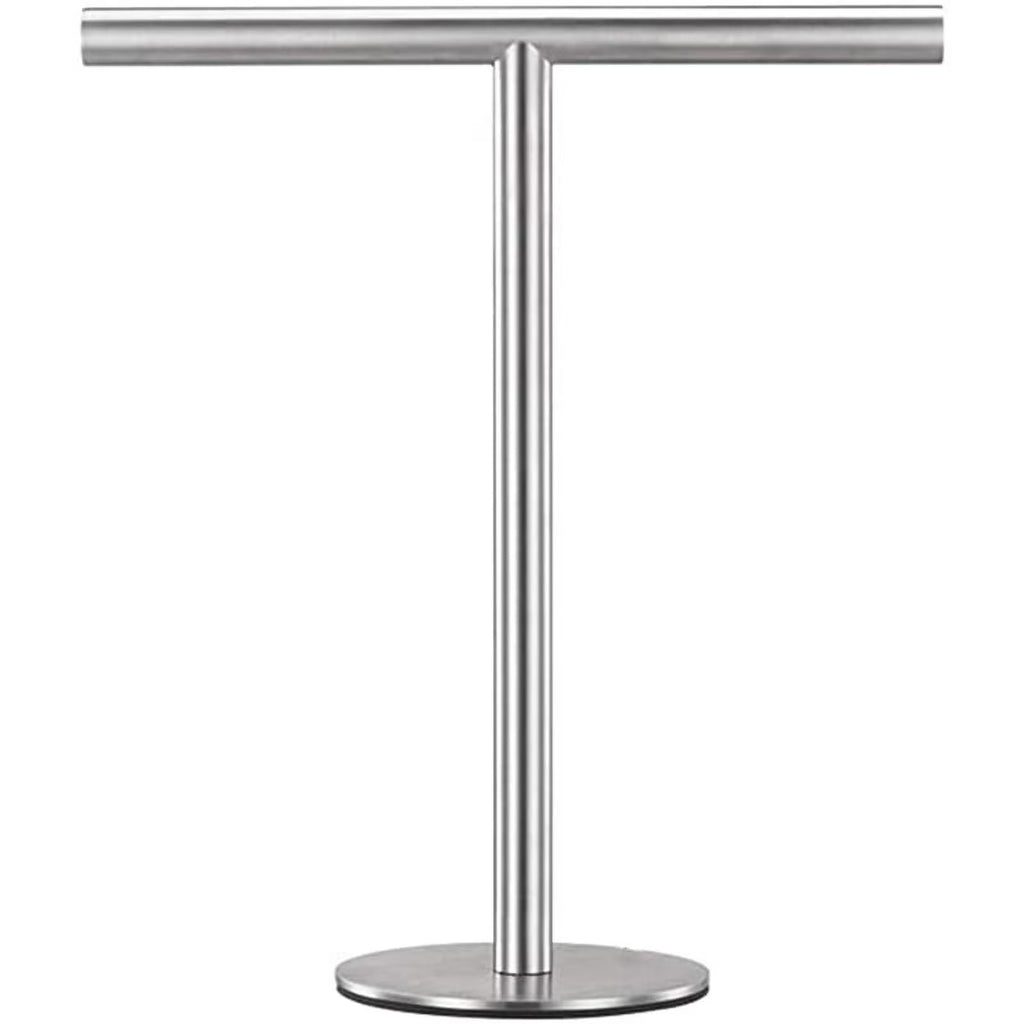 Brushed Standing Towel Rack Heavy Duty Base Stainless Steel T-Shaped Hand Towel Stand for Bathroom Kitchen. – Durable Stainless Steel Construction with a Practical Everyday Design