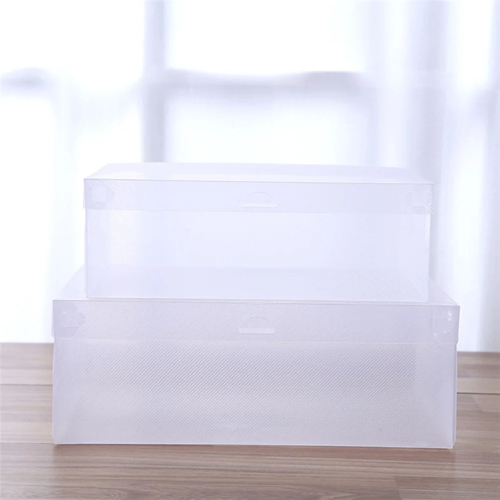 12 PCS Shoes Boxes Transparent Shoes Cases Plastic Storage Box Shoes Container for Home Shop 28x18x10cm – Clear-View Organization with a Practical Everyday Design