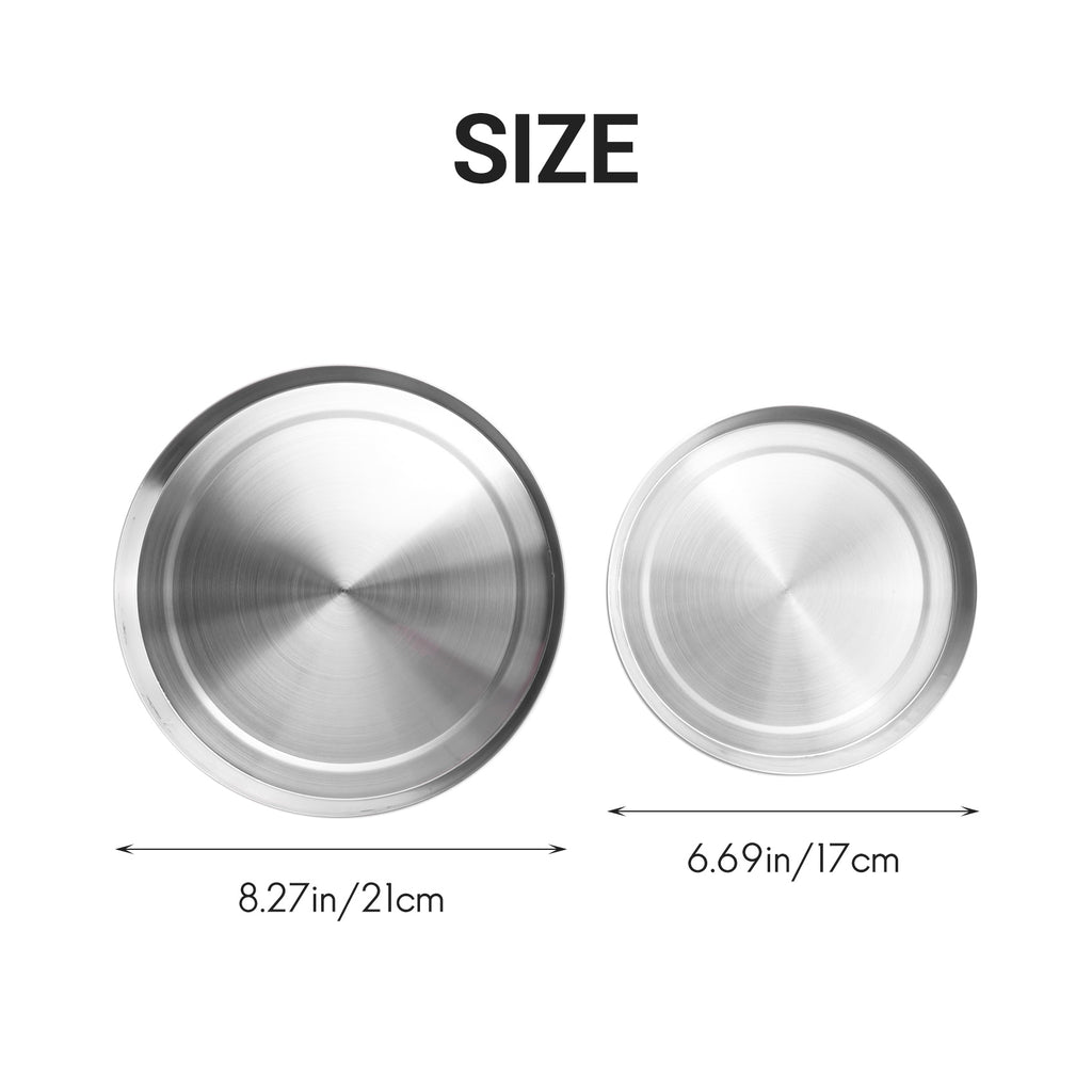 4Pcs Stainless Steel Hob Covers Stove Plate Top Cooker Protector Kit Set Utensils 17/21CM Kitchen Accessories – Durable Stainless Steel Construction with a Practical Everyday Design