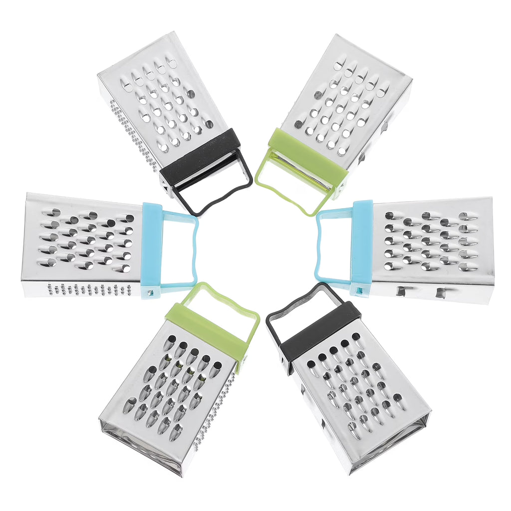 unbranded 6pcs Mini Cheese Grater Stainless Steel Small Box Grater Vegetables Shredder Handheld Kitchen Tool for Slicing Cheese Ginger Potatoes – Durable Stainless Steel Construction with a Practical Everyday Design