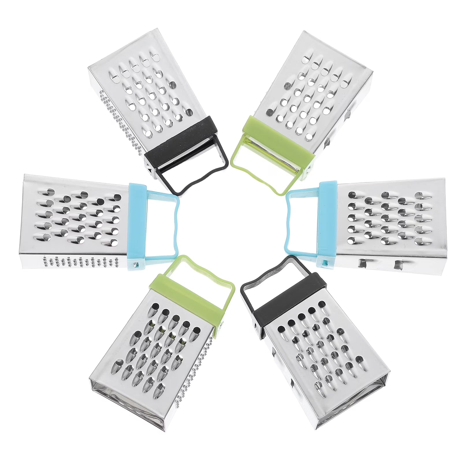 unbranded 6pcs Mini Cheese Grater Stainless Steel Small Box Grater Vegetables Shredder Handheld Kitchen Tool for Slicing Cheese Ginger Potatoes – Durable Stainless Steel Construction with a Practical Everyday Design