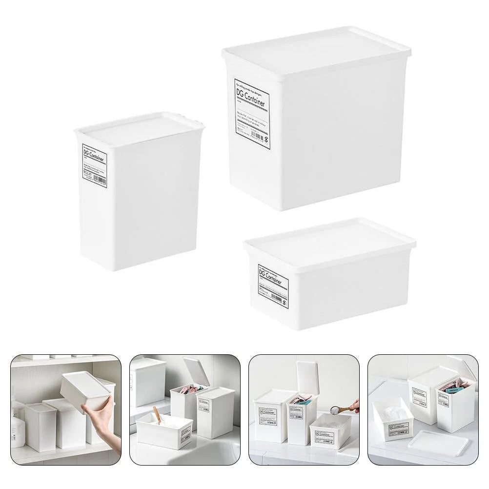 6 pcsHome Use Storage Box Lid Washing Powder Box Storage Box Practical Container – Practical Home Organization with a Practical Everyday Design