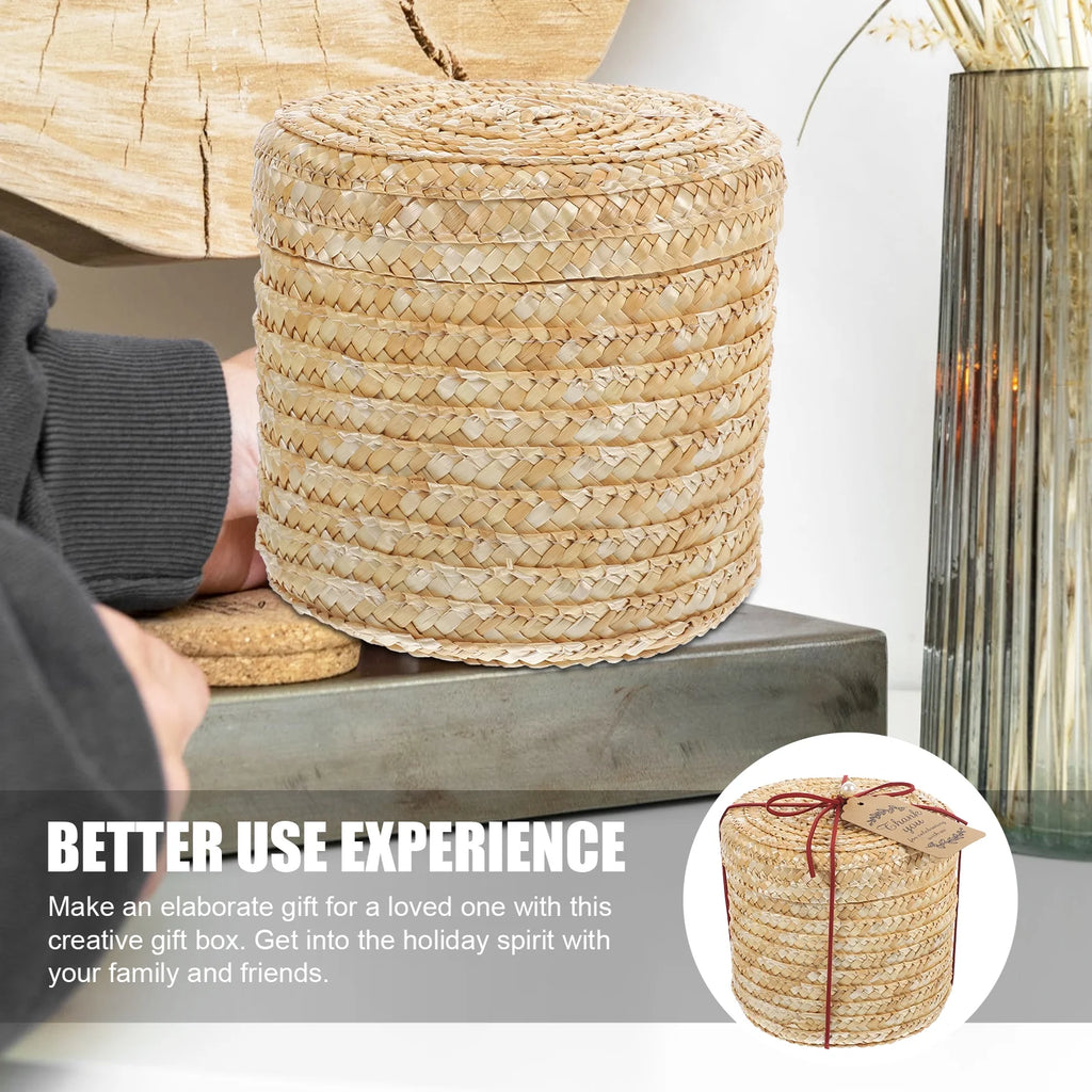 Organizers and Storage Utility Cart Rattan Basket Straw Box Study Room Office – Practical Home Organization with a Practical Everyday Design