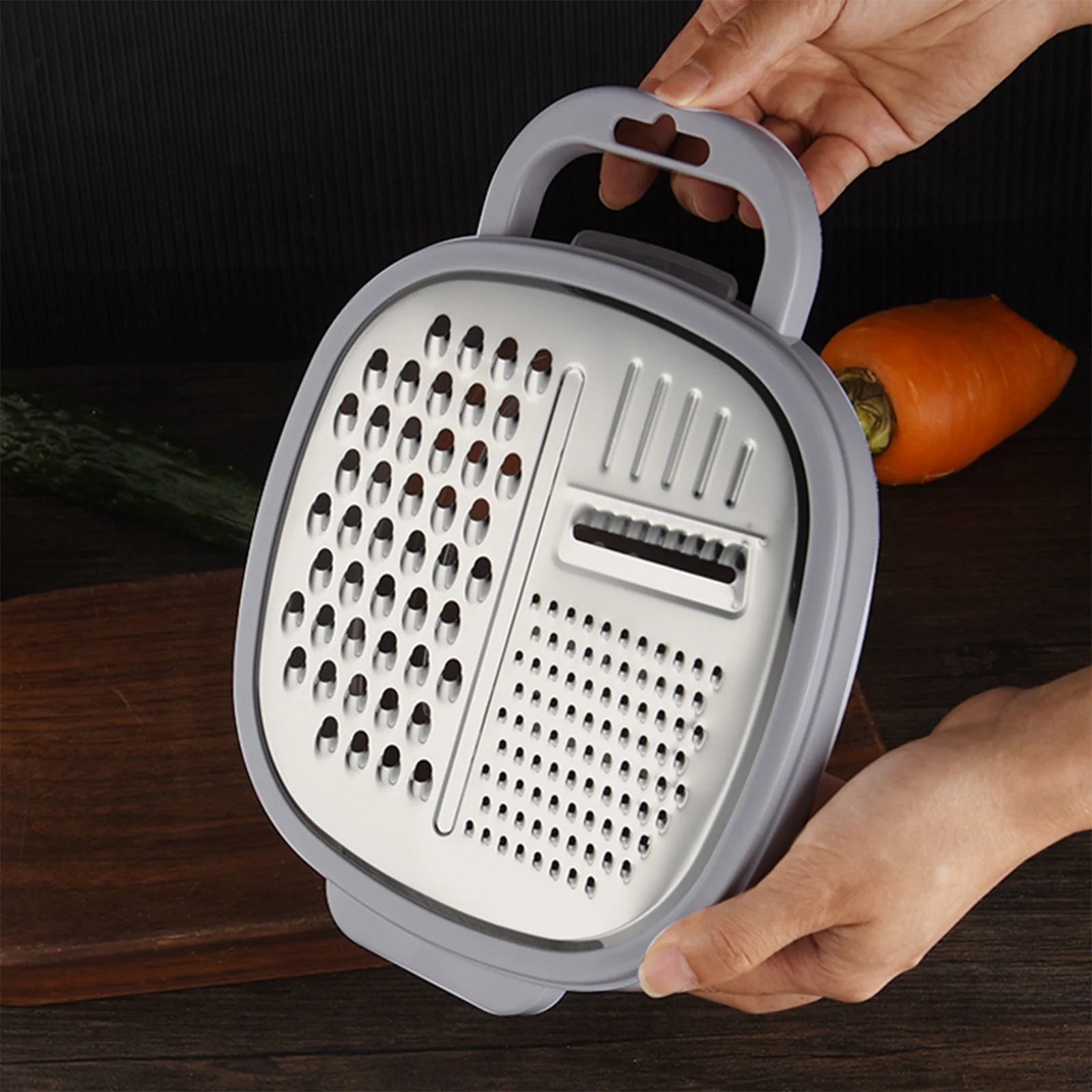 Grater Well-crafted Handheld Cheese Grater - Cheese Grater With Soft Handle - Grater For Kitchen Spices Ginger - Stainless Steel Cheese Shredder - Lemon Zester To Kitchen Gadgets Clearance – Convenient Carry Handles with a Practical Everyday Design