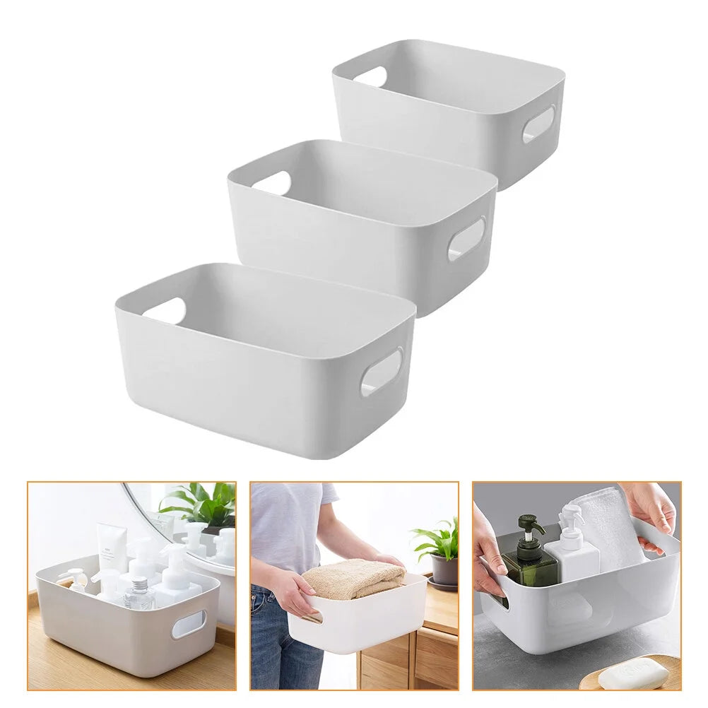 Basket Storage Box Three-Piece Set Medium Containers Boxes – Convenient Multi-Piece Set with a Practical Everyday Design