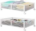 Under Bed Storage Containers with Wheels Under Bed Shoe Storage Organizer Drawer Tool-free Assembly Metal Storage Containers for Bedroom Clothes Shoes Blankets -2PCK – Multiroom Organization Format with a Practical Everyday Design