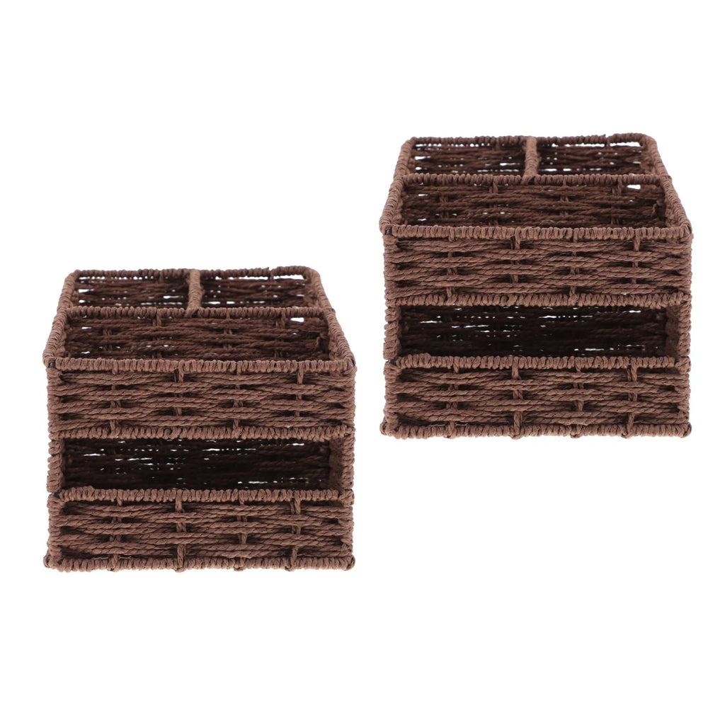 2pcs Desktop Storage Container Home Office Storage Box Sundries Small Items Organizer – Practical Home Organization with a Practical Everyday Design