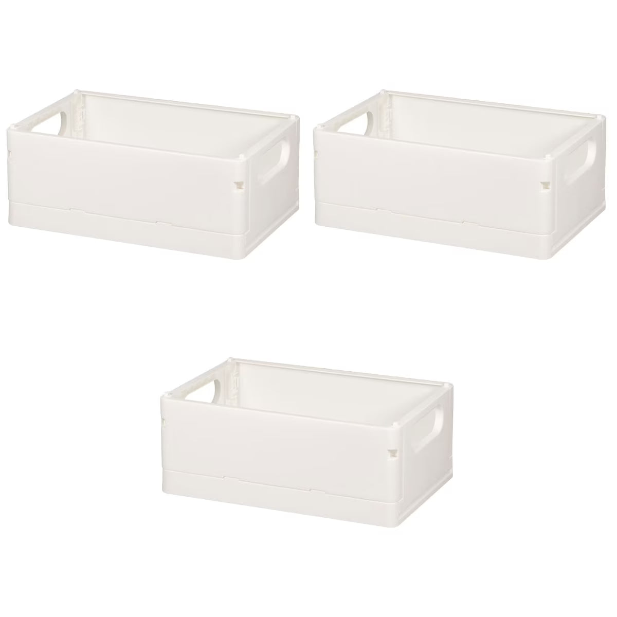3pcsStorage Basket Collapsible Box Desktop Organizer Multi-purpose Storage Organizer – Foldable Space-Saving Design with a Practical Everyday Design