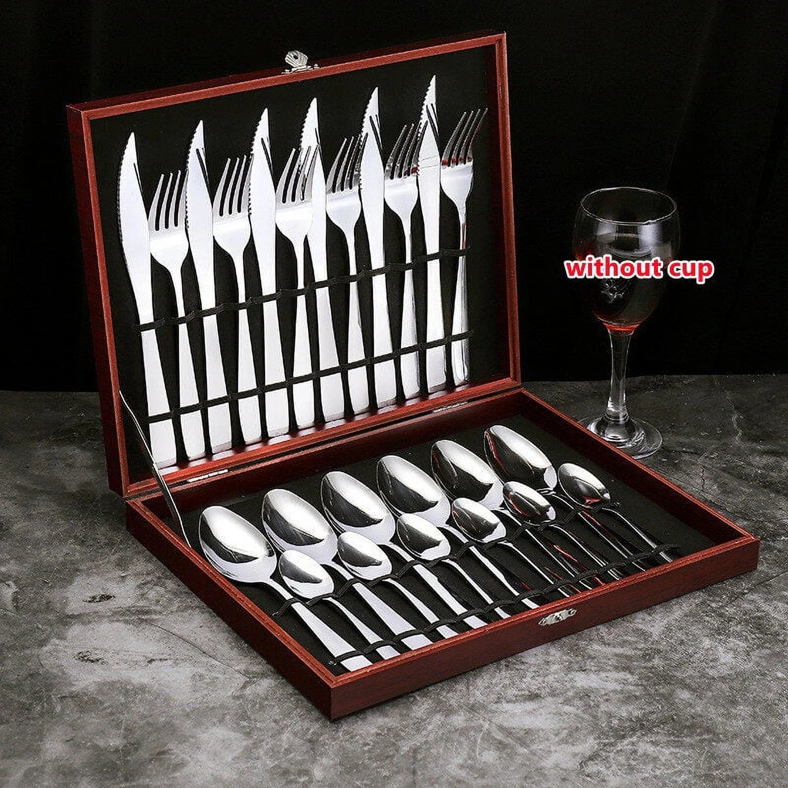 unbranded24 Pcs Stainless Flatware Steel Dish Drying Rack Countertop Cutlery Holder – Convenient Multi-Piece Set with a Practical Everyday Design