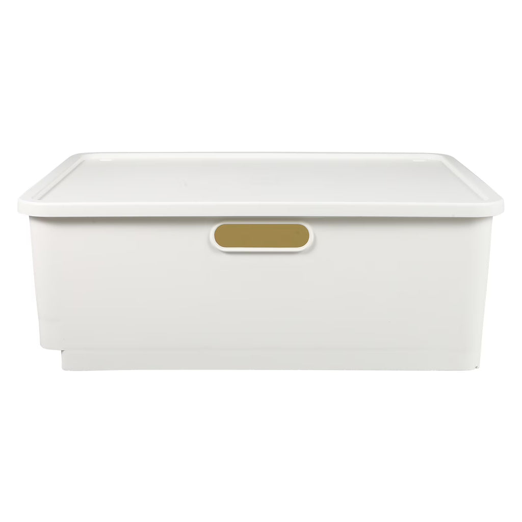 Japanese Storage Box Kitchen Shelves Basket Containers with Lids White – Multiroom Organization Format with a Practical Everyday Design