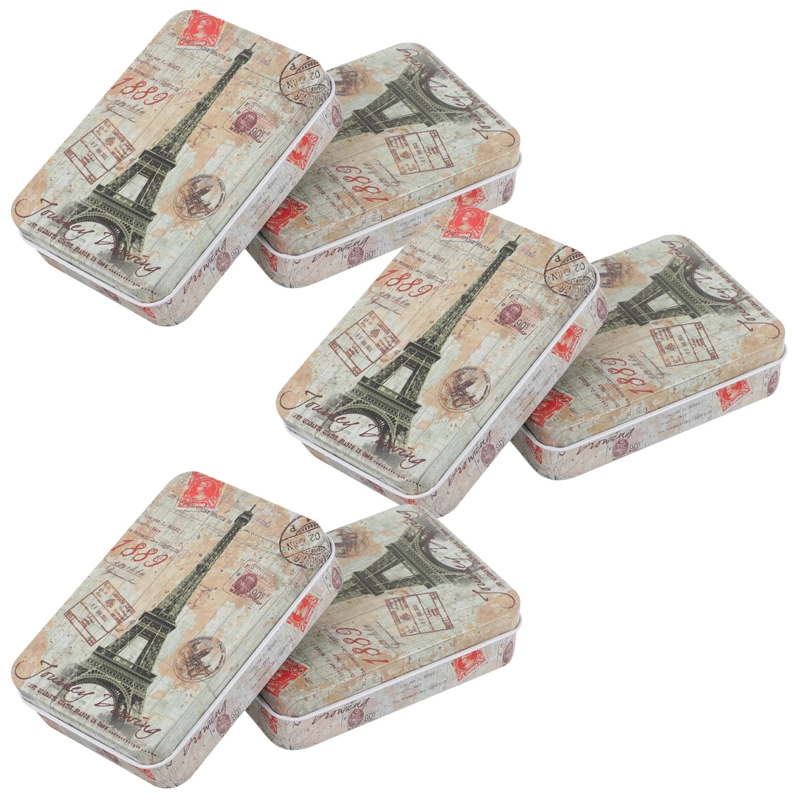 6 Pcs Desktop Storage Boxes Case Pantry Organizers and Clear Greeting Card – Clear-View Organization with a Practical Everyday Design