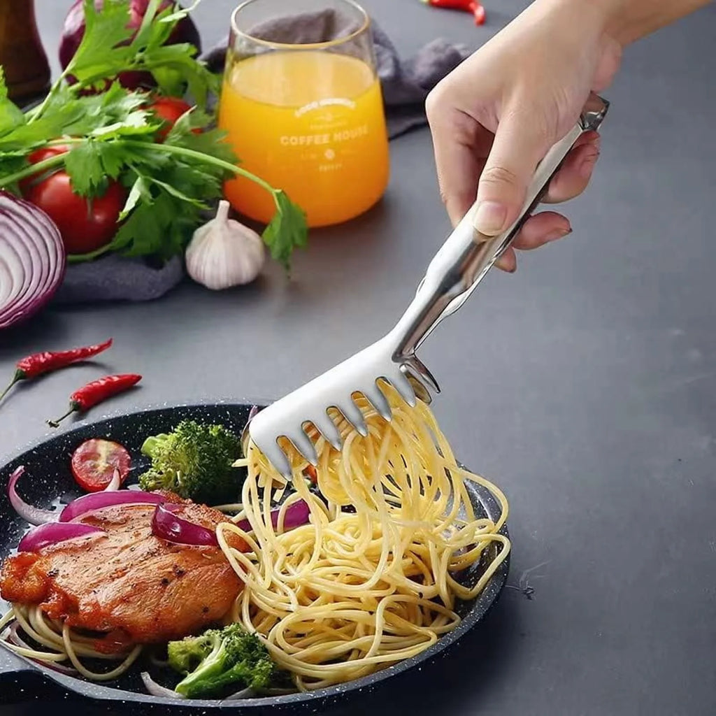 2-Piece Spaghetti Set Stainless Steel Pasta& Tongs Heat Resistant 12 Inch – Durable Stainless Steel Construction with a Practical Everyday Design