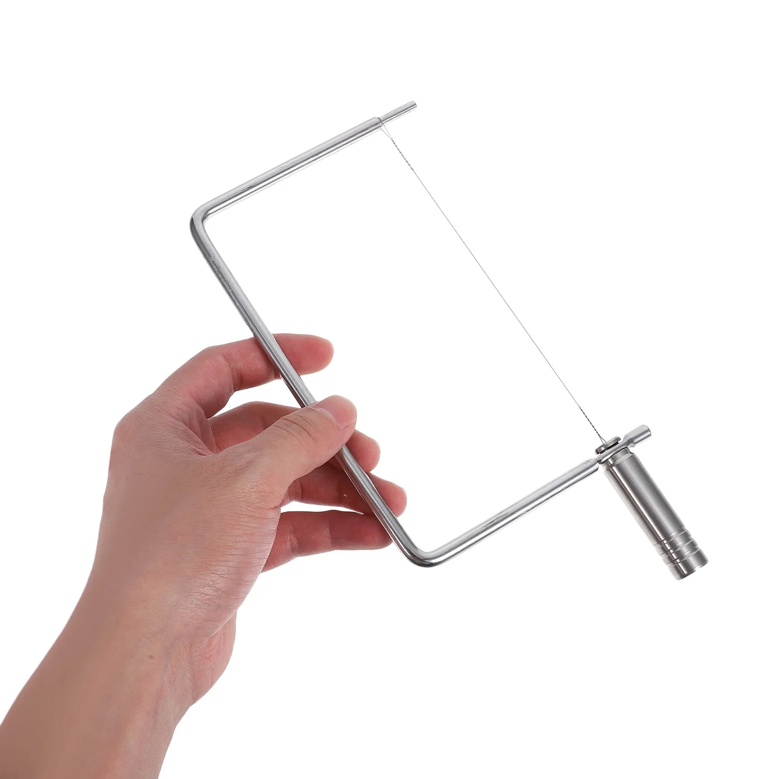 unbranded Stainless Steel Cheese Slicer with Wire Multipurpose Cheese Cutter for Slices Handheld Cheese Slicer for Butters and Cheese Blocks Kitchen Tool – Durable Stainless Steel Construction with a Practical Everyday Design