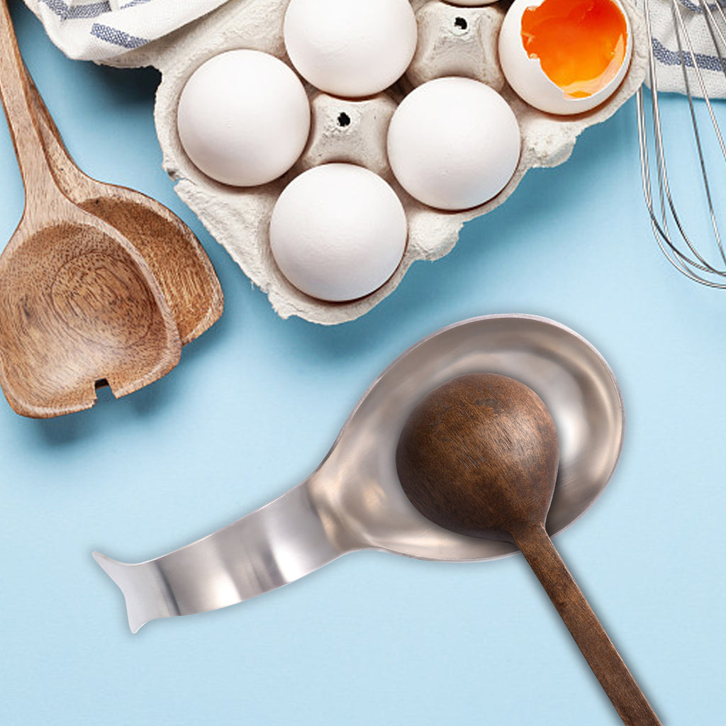 unbrandedStainless Steel Spoon Rest Pots for Kitchen Utensil Holder Stand – Balanced Everyday Tableware with a Practical Everyday Design
