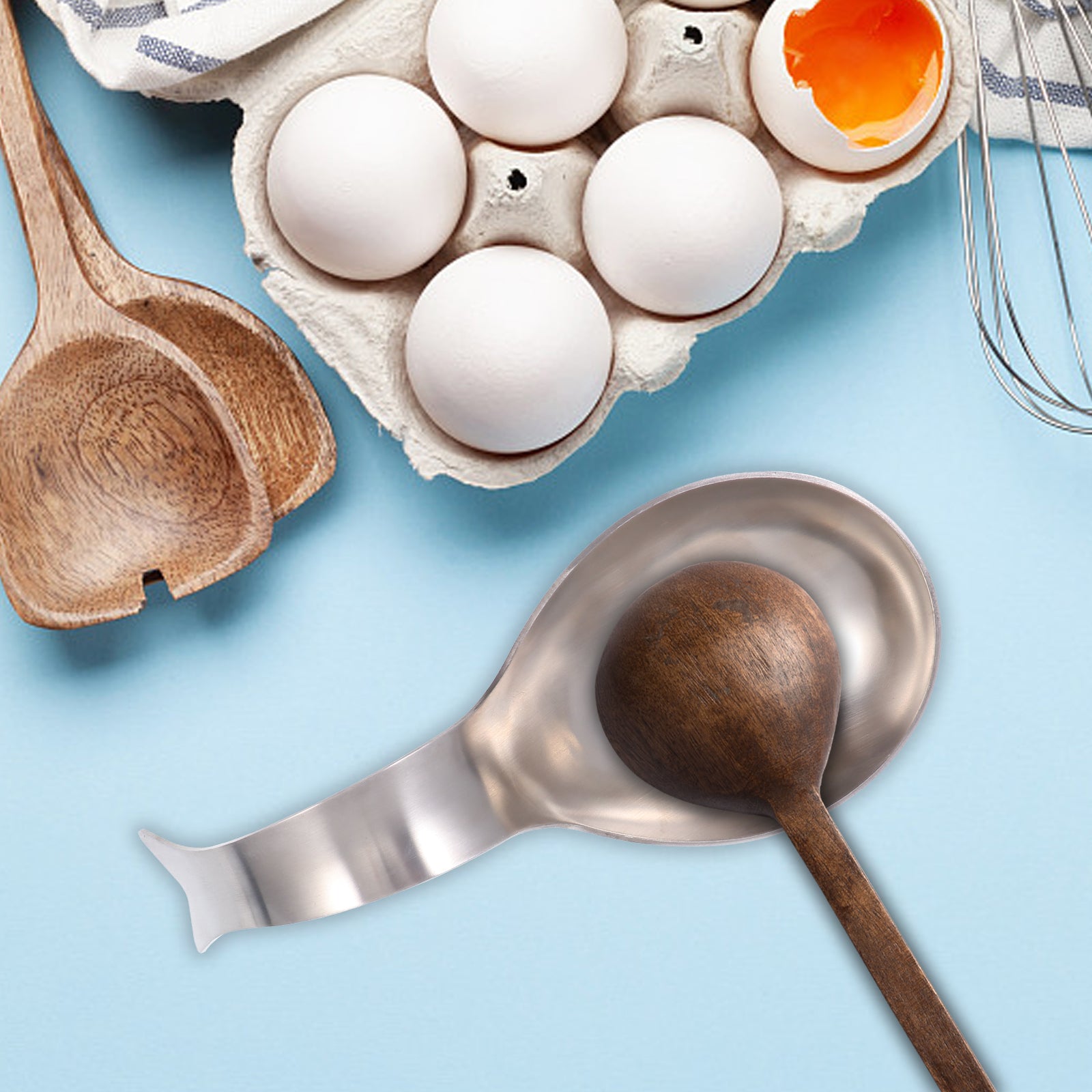unbrandedStainless Steel Spoon Rest Pots for Kitchen Utensil Holder Stand – Balanced Everyday Tableware with a Practical Everyday Design