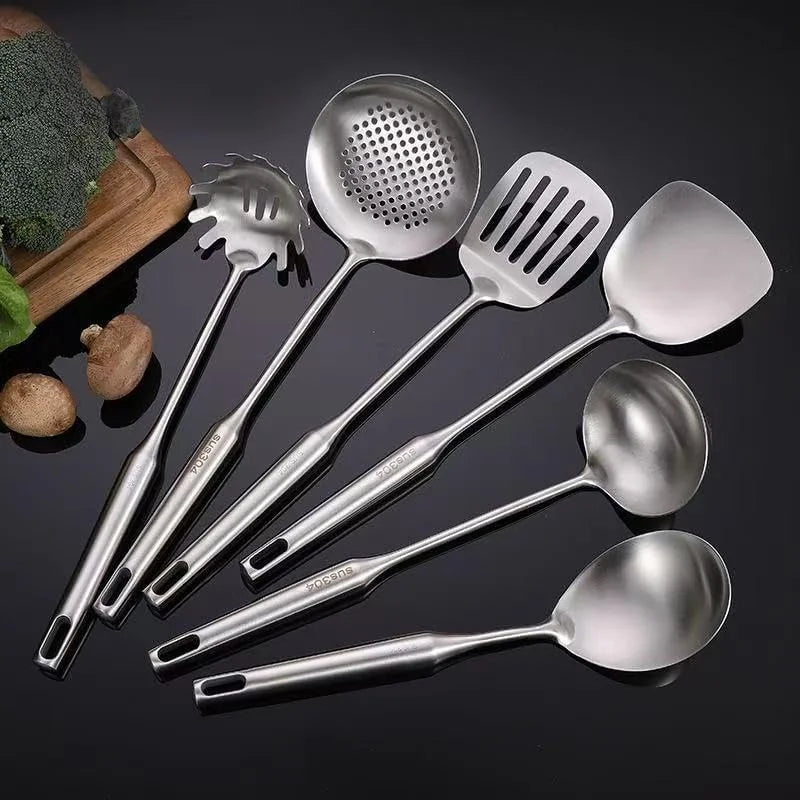Well-crafted 7-Piece Gold Kitchen Utensil Set with Stand Stainless Steel Cooking Tools- Dishwasher Suitable Ladle Spoon Spatula Pasta Fork Luxury Brass Kitchen Accessories for Home – Durable Stainless Steel Construction with a Practical Everyday Design