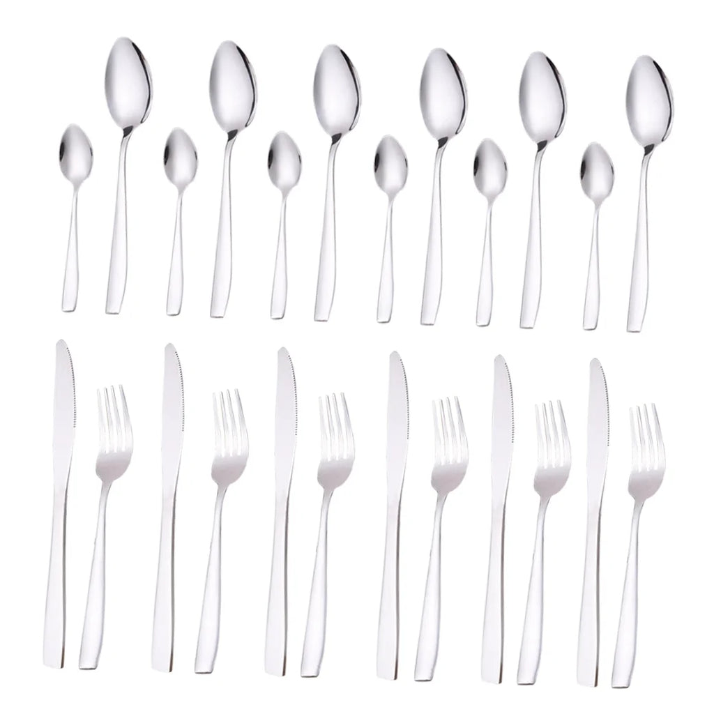 unbranded24 Pcs Stainless Flatware Steel Dish Drying Rack Countertop Cutlery Holder – Convenient Multi-Piece Set with a Practical Everyday Design