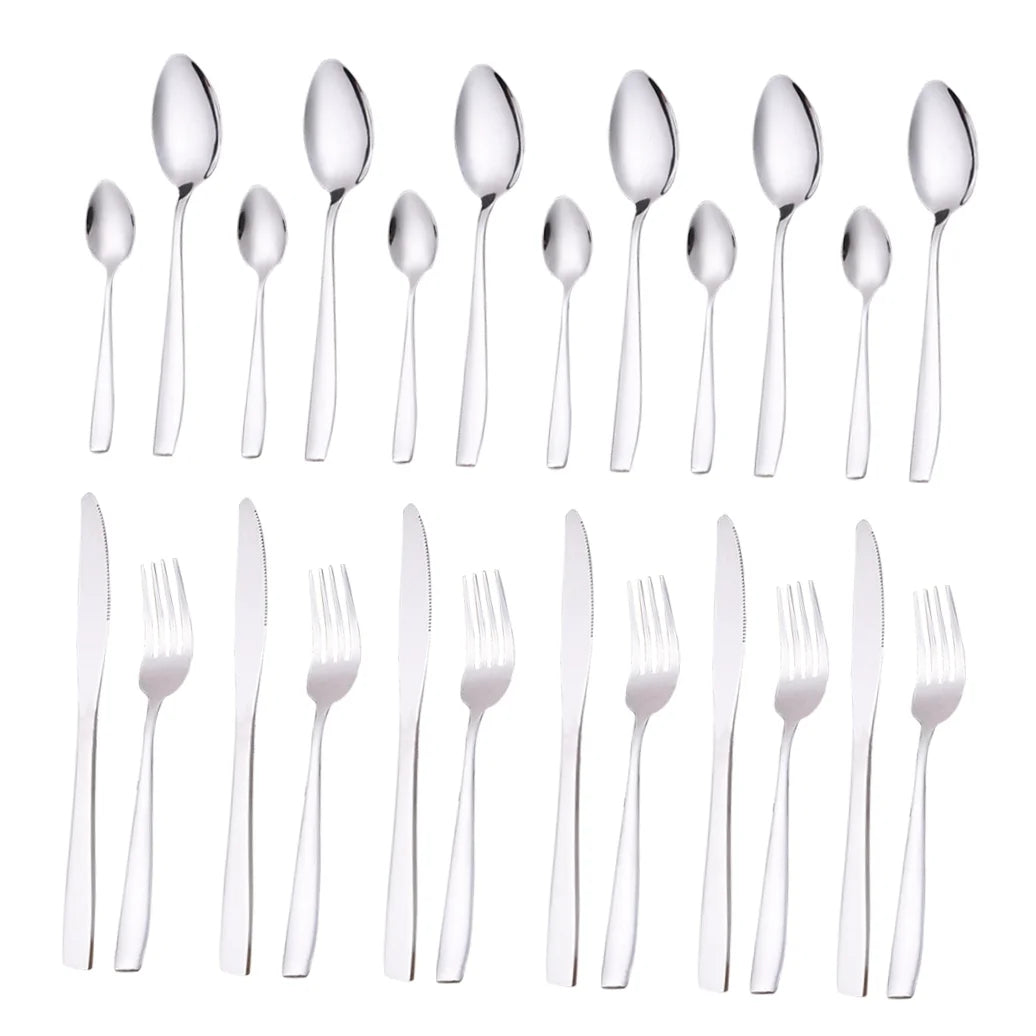unbranded24 Pcs Stainless Flatware Steel Dish Drying Rack Countertop Cutlery Holder – Convenient Multi-Piece Set with a Practical Everyday Design