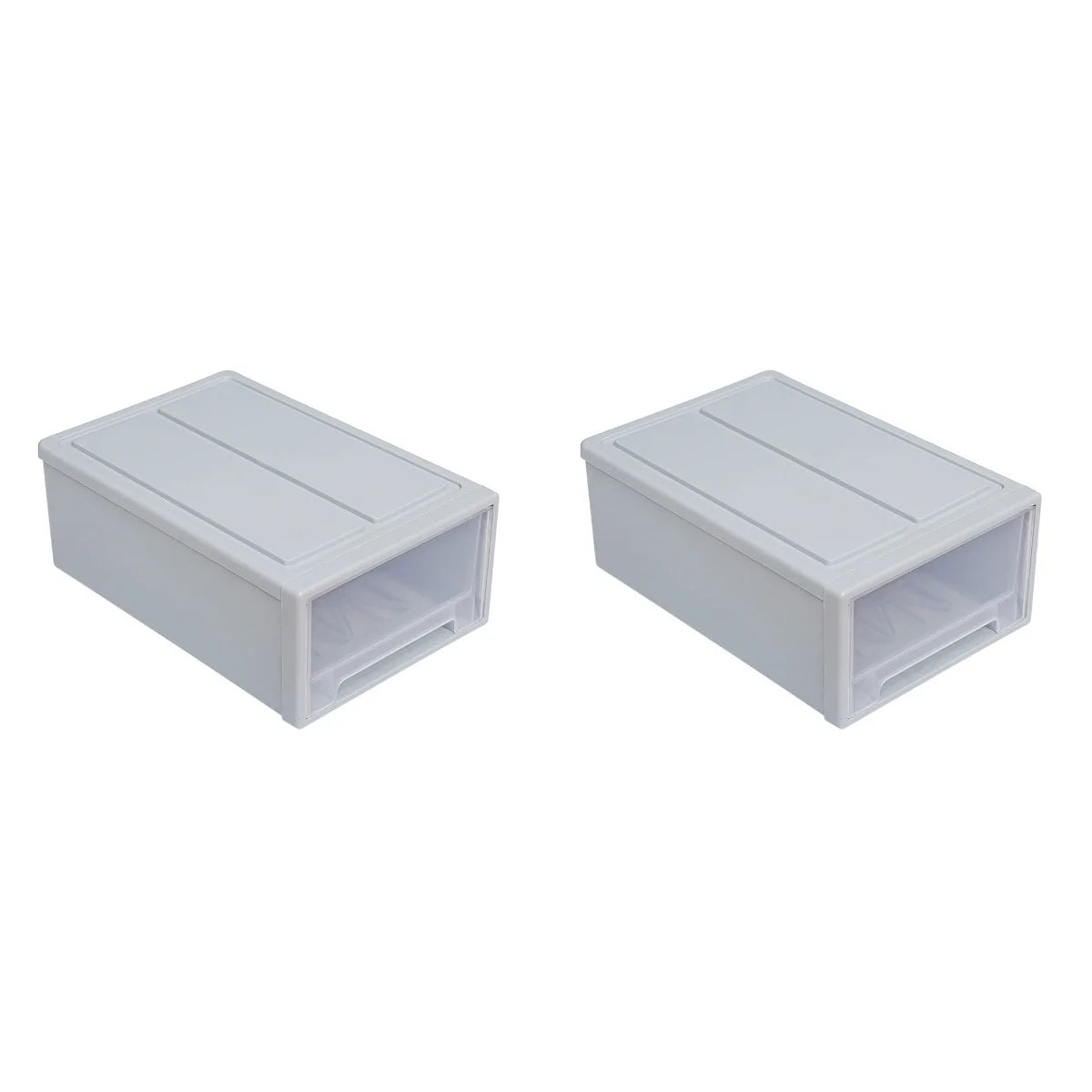 2pcs Drawer Clothes Storage Box- Out Drawer Container for Organizing Mens and Shoes Sandals Wedges Flats Heels and Accessories Blue – Practical Home Organization with a Practical Everyday Design