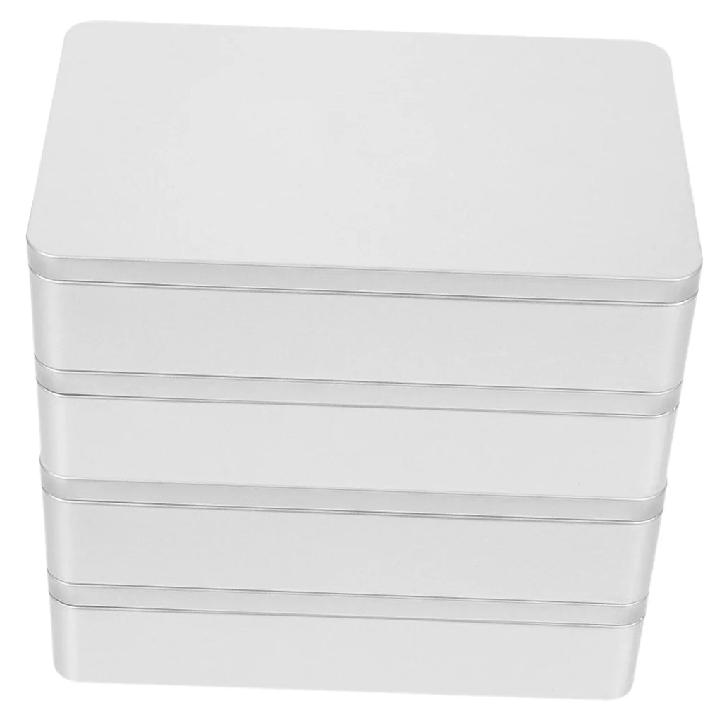 4 Pcs Collapsible Storage Bins Metal Tin Box Compact Lightweight Travel – Multiroom Organization Format with a Practical Everyday Design