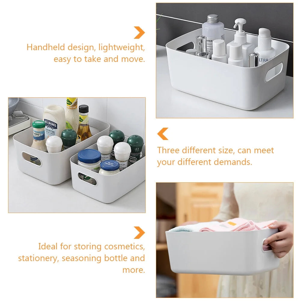 Basket Storage Box Three-Piece Set Medium Containers Boxes – Convenient Multi-Piece Set with a Practical Everyday Design