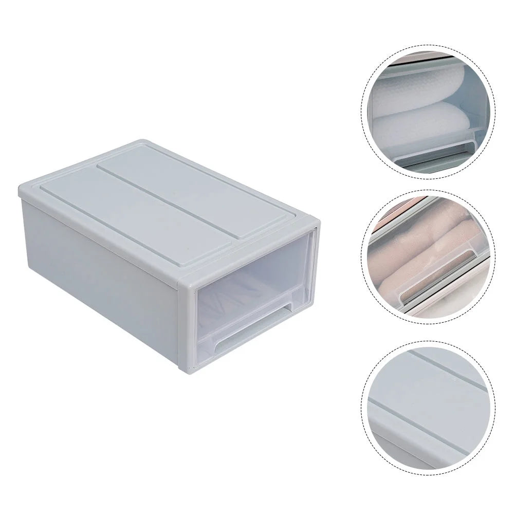 2pcs Drawer Clothes Storage Box- Out Drawer Container for Organizing Mens and Shoes Sandals Wedges Flats Heels and Accessories Blue – Practical Home Organization with a Practical Everyday Design