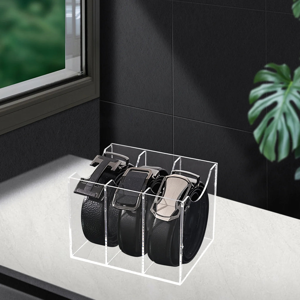 Belt Storage Box Drawer Turntable Rack Belts Display Cabinet Transparent – Clear-View Organization with a Practical Everyday Design