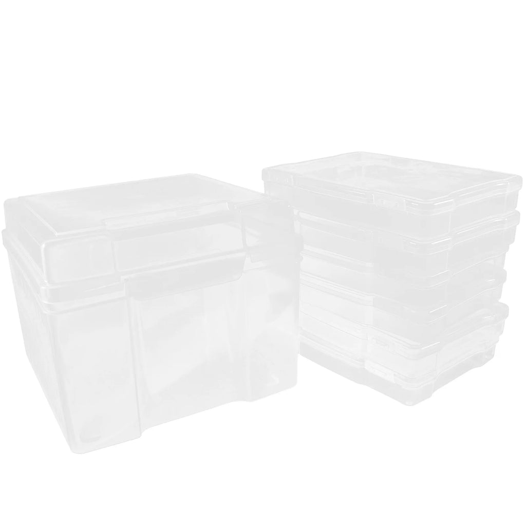 6Pcs Cards Storage Boxes Postcards Photos Organizing Cases Clear Plastic Storage Cases – Clear-View Organization with a Practical Everyday Design