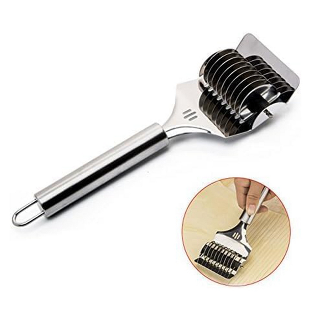 High Grade Stainless Steel Noodle Lattice Roller Dough Cutter for Kitchen Cooking Tools – Durable Stainless Steel Construction with a Practical Everyday Design