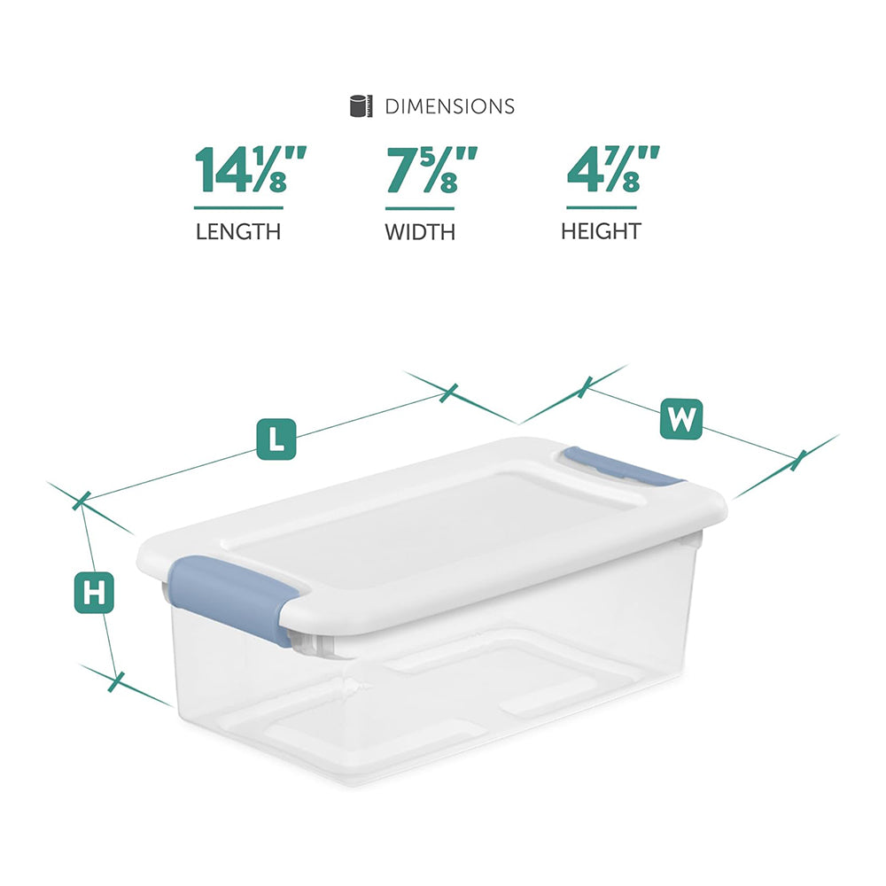 12-Pack Latching Box Stackable Storage Bins with Lids Clear Plastic 6 Quart – Stackable Organization with a Practical Everyday Design