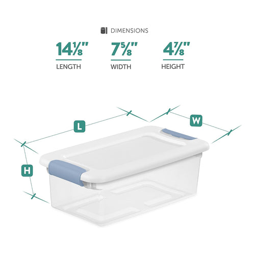 12-Pack Latching Box Stackable Storage Bins with Lids Clear Plastic 6 Quart – Stackable Organization with a Practical Everyday Design