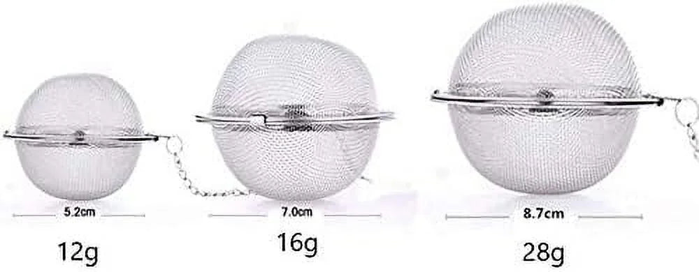 3pcs Stainless steel fine mesh seasoning ball kitchen soup spice stew filter kitchen tool metal tea bag tea ball (3pcs Round Shape),Silver,5cm/6cm/7cm – Durable Stainless Steel Construction with a Practical Everyday Design