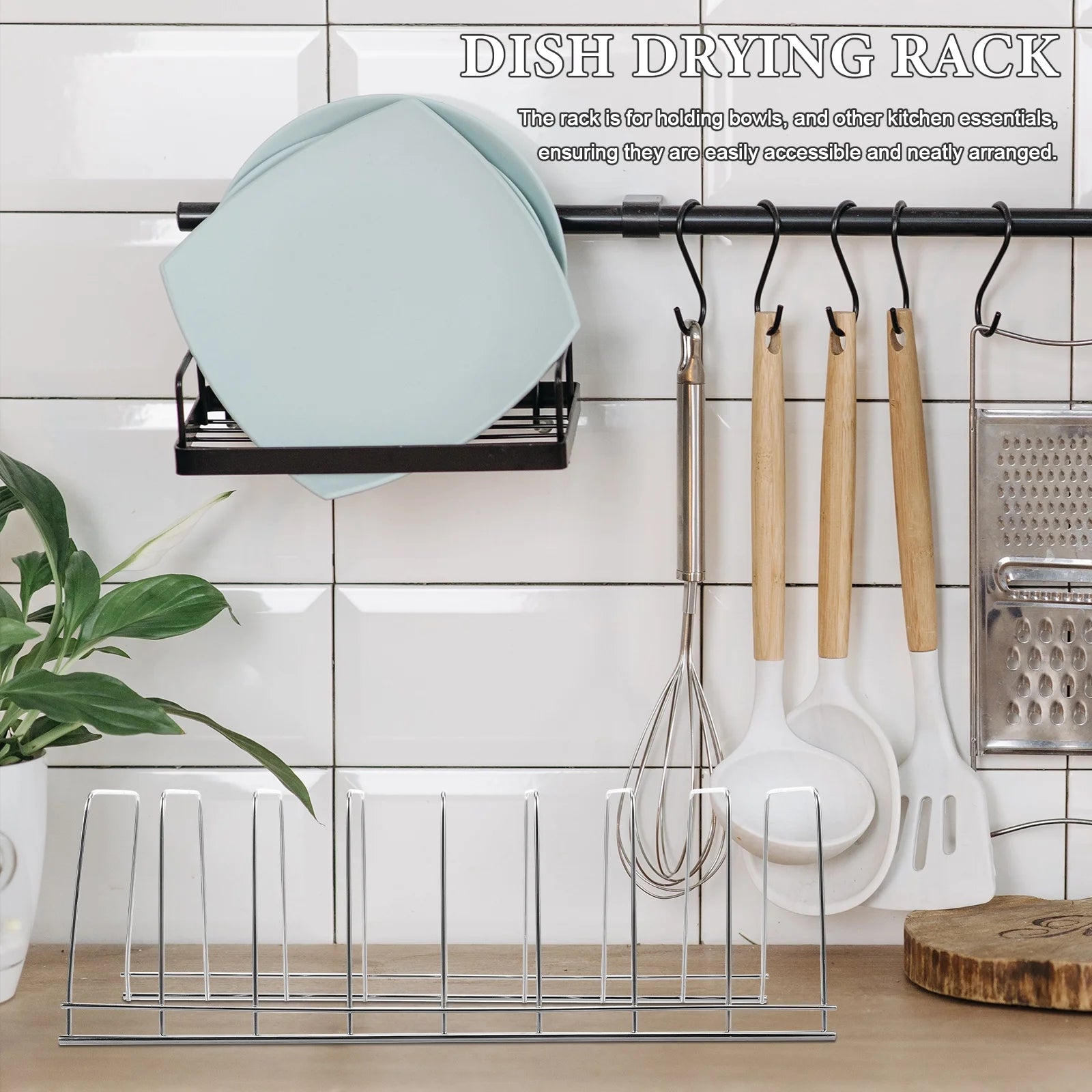 unbranded Kitchen Dish Drying Rack Made OfStainless Steel Stainless Steel Storage Box Kitchen Dish Tray Kitchen Bowl Stand Kitchen Plate Stand – Durable Stainless Steel Construction with a Practical Everyday Design