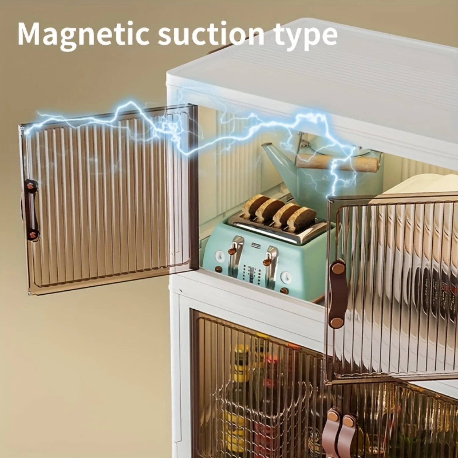 5-layer folding storage box magnetic cabinet door plastic drawer storage rack suitable for bedrooms study rooms toy rooms offices easy and convenient to move multi-layer storage box – Practical Home Organization with a Practical Everyday Design
