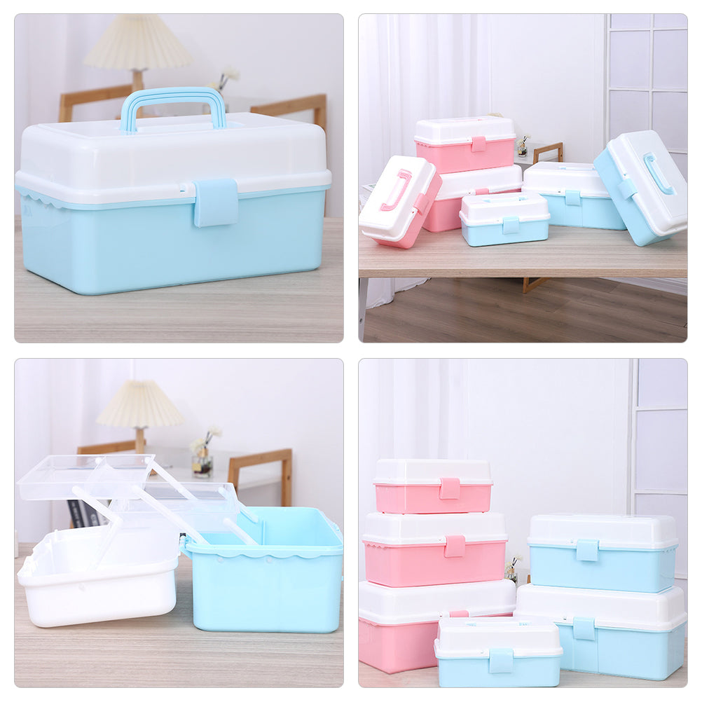 Organizer Boxes Art Tools Storage Container Blue Child – Practical Home Organization with a Practical Everyday Design