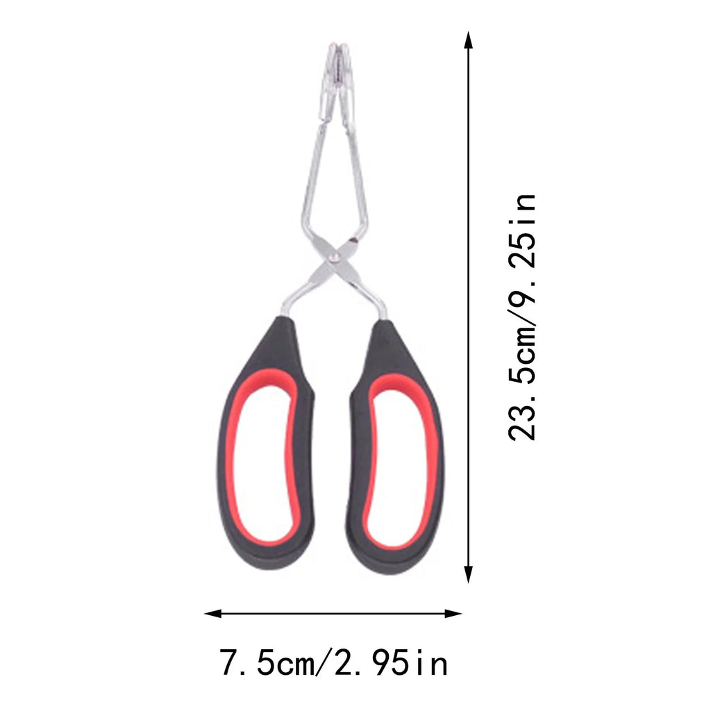 Scissor Tongs with Silicone Tips 23.5x7.5cm Stainless Steel Nonstick Kitchen Cooking Tool – Durable Stainless Steel Construction with a Practical Everyday Design