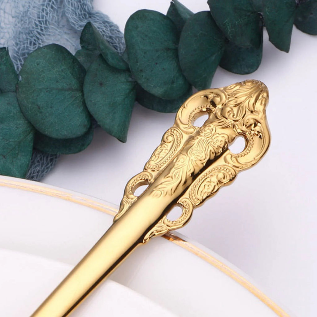 304 Stainless Steel Soup Ladle Cooking Tool Kitchen Gold Plated Spoon – Durable Stainless Steel Construction with a Practical Everyday Design