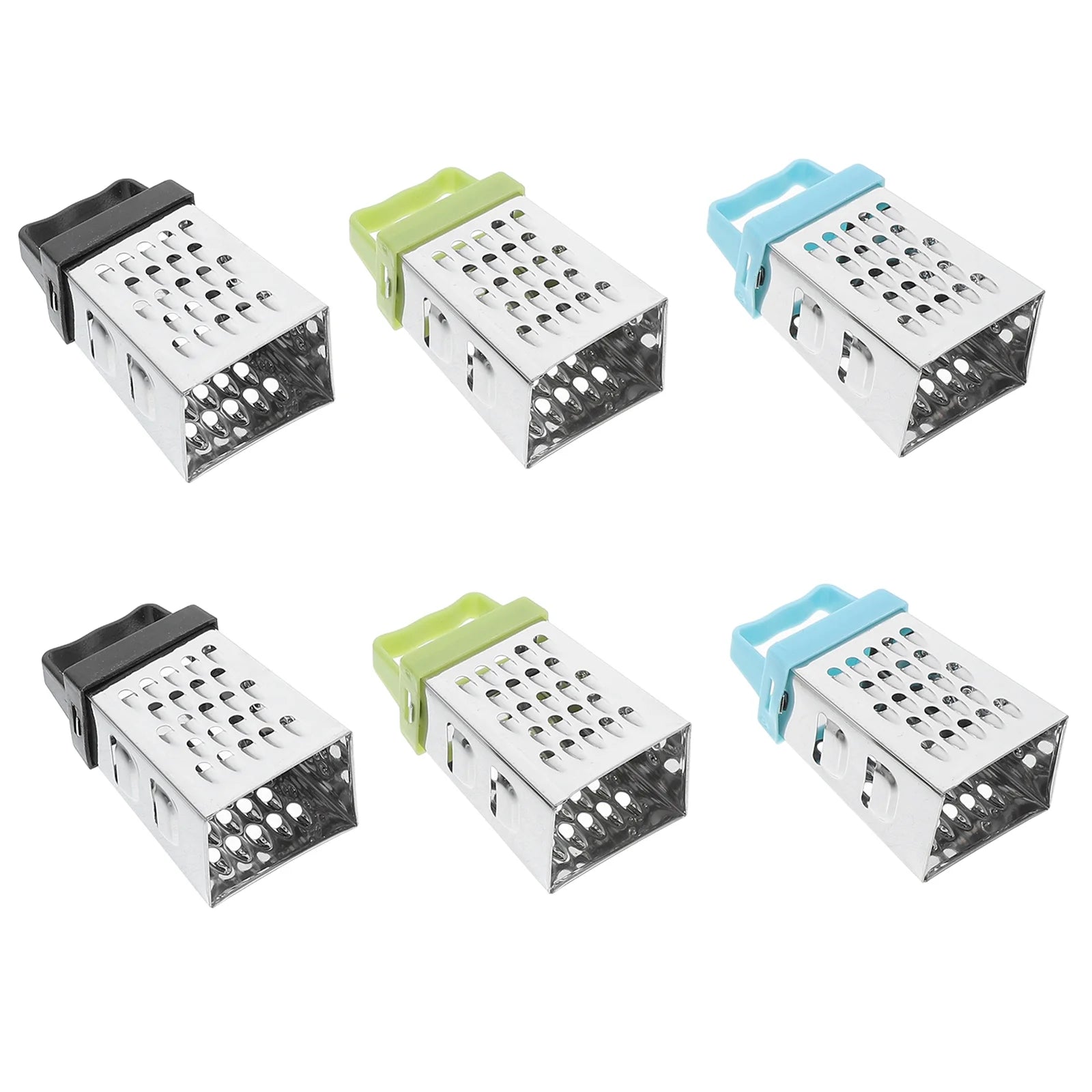 unbranded 6pcs Mini Cheese Grater Stainless Steel Small Box Grater Vegetables Shredder Handheld Kitchen Tool for Slicing Cheese Ginger Potatoes – Durable Stainless Steel Construction with a Practical Everyday Design