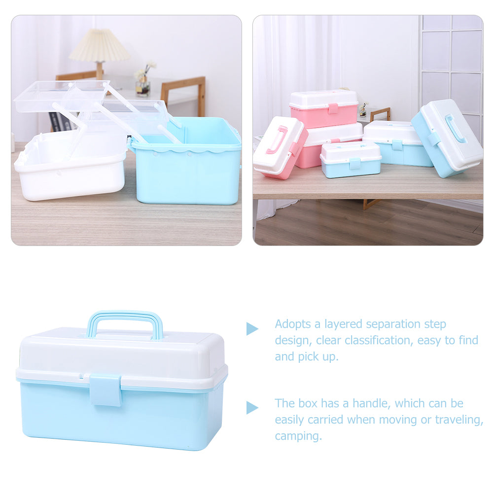 Storage Boxes Art Tools Storage Case Compact Storage Box Child 33x19.5cm Blue – Practical Home Organization with a Practical Everyday Design