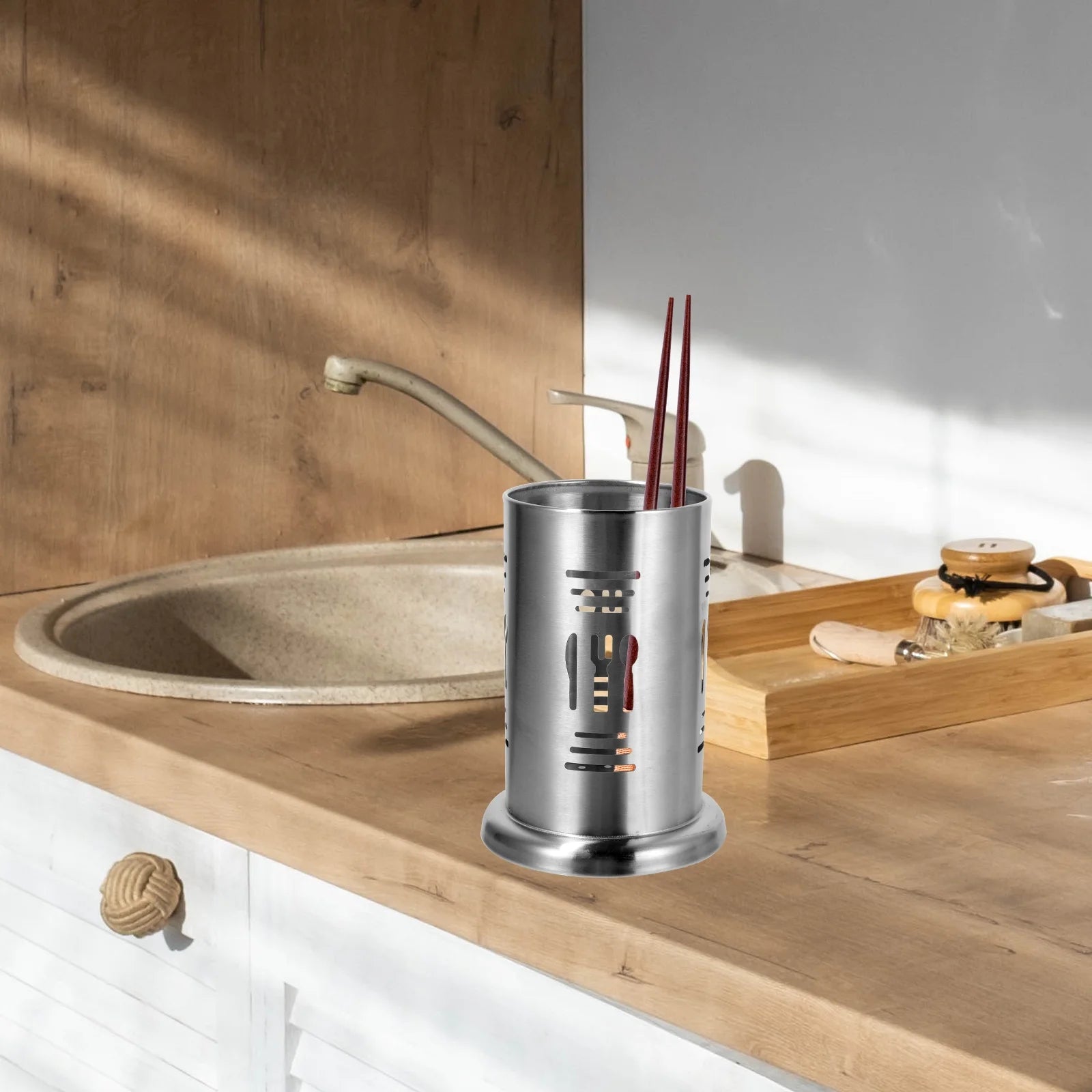 unbrandedDishwasher Stainless Steel Chopstick Holder Kitchen Utensil Container Organizer – Durable Stainless Steel Construction with a Practical Everyday Design