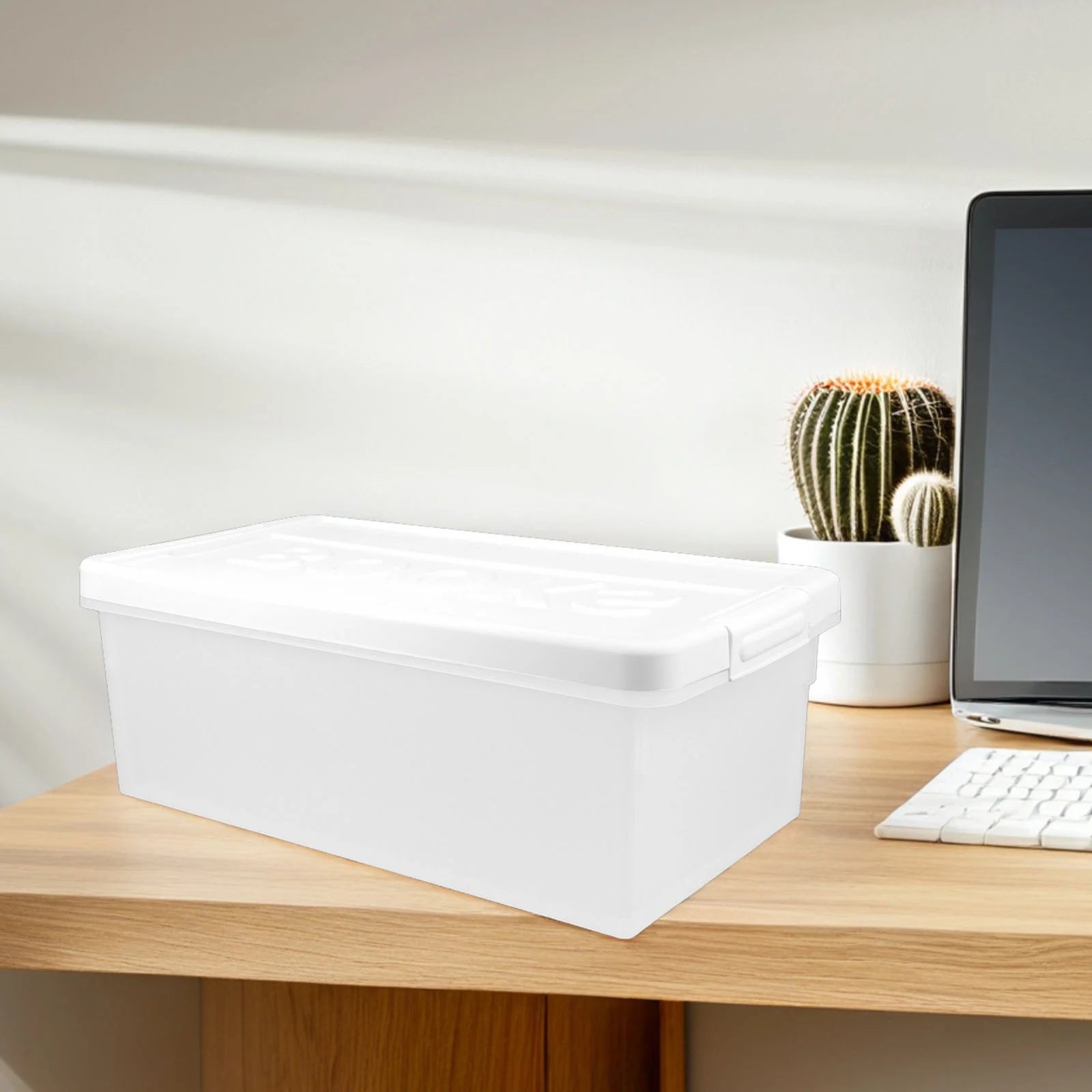 Book Storage Box Office Travel 39.50X20.50X14.00CM White – Practical Home Organization with a Practical Everyday Design