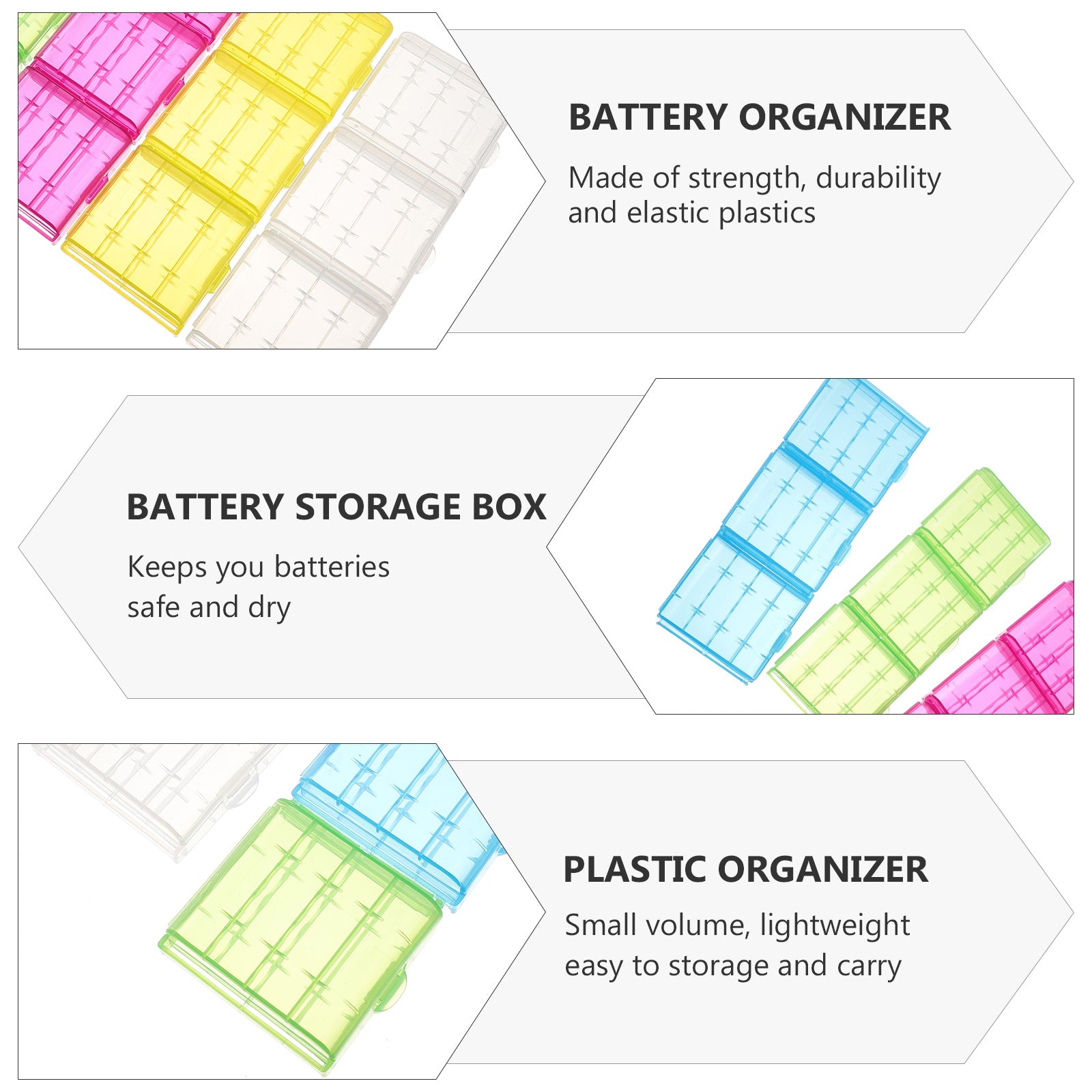 30 Pcs Battery Lithium Storage Box Organizer Container Safety – Multiroom Organization Format with a Practical Everyday Design
